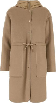 Moncler Bonrepos Jas - Dames - Mantels - Bruin - Maat: M Wol