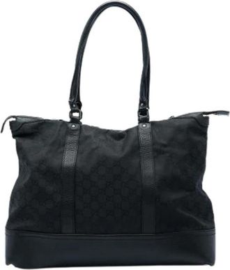 Gucci Pre-owned Vintage Tote Bag - Dames - Vintage Shopper - Zwart - ONE Size - Leer - Vintage