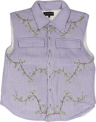 Who Decides War by Ev Bravado Gilet con ricamo - Viola