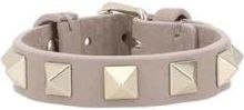 Valentino Garavani Rockstud leren armband - Dames - Armbanden - Beige - ONE Size - Leer - Accessoires