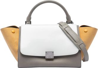 Celine Pre-owned Celine Small Tricolor Leather Trapeze Satchel Ladies ISNOLJJDLG5WUBOU