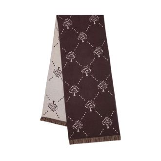 Mulberry Sciarpa Jacquard Albero di Diamanti - - Accessories - Donna - Marrone - ONE SIZE