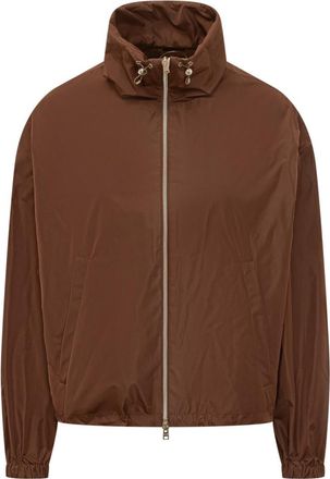 Herno Brown Solid Turtle Neck Jacket