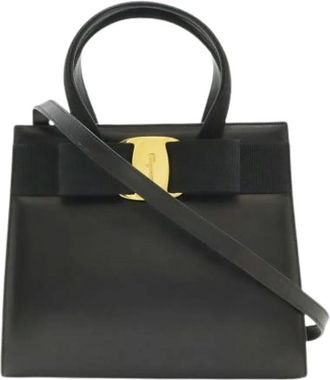 Ferragamo Pre-owned Vara Handtas - Dames - Vintage Handtas - Zwart - ONE Size - Leer - Vintage