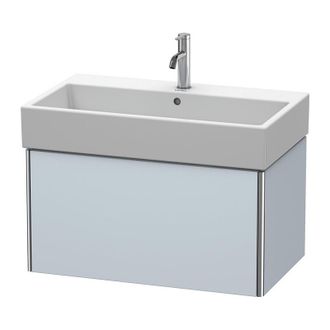 Duravit Duravit Xsquare Vanity Unidad De Pared 78,4x 46,0 Cm, 1 Extra&iacute;ble, Para Lavabo Vero Air 235080, Color (frente/cuerpo): Laca De Seda Azul Claro Mate - 