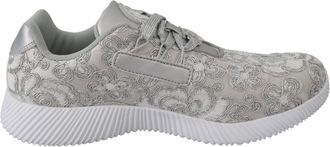 Plein Sport Silver Polyester Runner Joice Sneakers Womens Shoes