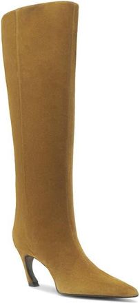 Schutz Lexi Pointed Toe Knee HIgh Boot in Dried Olive at Nordstrom, Size 7.5