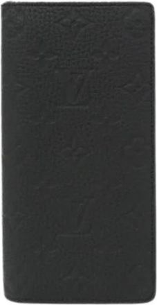 Louis Vuitton Pre-owned Taurillon Monogram Long Bifold Wallet - Heren - Vintage Accessoires - Zwart - ONE Size - Leer - Vintage
