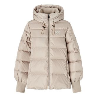 Pinko Crusca Cappa Jacket - Dames - Winterjassen - Beige - S - Leer - Jassen