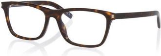 Saint Laurent 58mm Rectangle optical glasses in Tortoise at Nordstrom