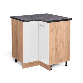 Vicco Armario De Esquina R-line, Blanco Alto Brillo, 75.6 Cm, Et Antracita