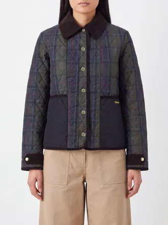 Barbour Ainsdale Quilted Waxed Cotton Jacket with Tartan Details