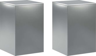 vidaXL Soporte De Plantas 2 Pcs Plateado 40 X 40 X 60 Cm Vidaxl