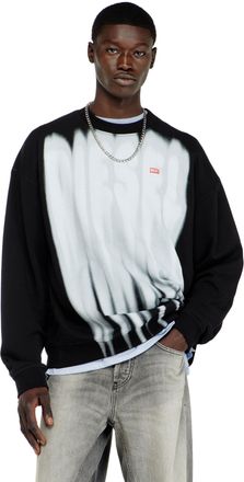 Diesel Cotton sweatshirt with graphic print - Sweaters - Man - Multicolor