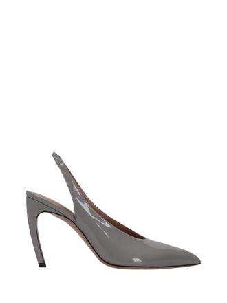 The Attico Grey Pointed Toe Pumps