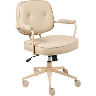 Beliani Desk Chair PARAMUS Faux Leather Beige