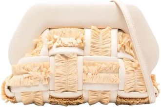 Themoir&egrave; Bios Medium Intreccio Rafia - Dames - Clutches - Beige - ONE Size - Tassen