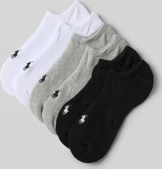 Ralph Lauren Sneakersocken mit Label-Stitching im 6er-Pack in Hellgrau, Größe 40-46