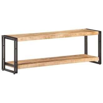 Berkfield Home TV Cabinet 120x30x40 cm Rough Mango Wood in Brown | Size: 120 x 30 x 40 cm