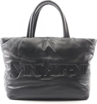 Saint Laurent Black Leather Tote Bag (Pre-Owned)