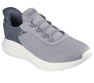 Skechers Mens Squad Chaos-Tough Walk Hands Free Slip-ins Sneaker, Gray, 11 UK