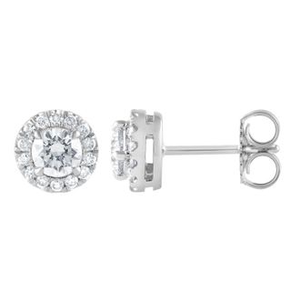Grown Brilliance 14KT White Gold 1.00 Carat Lab Grown Diamond Stud Earrings for Women
