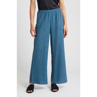 Eileen Fisher Crinkled Wide Leg Pants in Cscde at Nordstrom Rack, Size Large