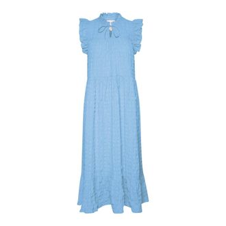 Part Two Feminine dress with ruffle details - female - Part Two - Midi Dresses - Blue - 3XL - Dresses