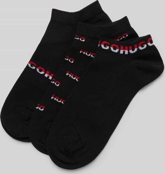 HUGO BOSS Sneakersocken mit Label-Detail im 3er-Pack in Black, Größe 39-42