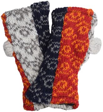 Gheri Womens Warm Woolen Fleece Lined Hand Knitted Mittens Gloves Handwarmers M