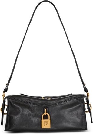 Balmain Pulse Schoudertas - Heren - Schoudertassen - Zwart - ONE Size - Leer - Tassen