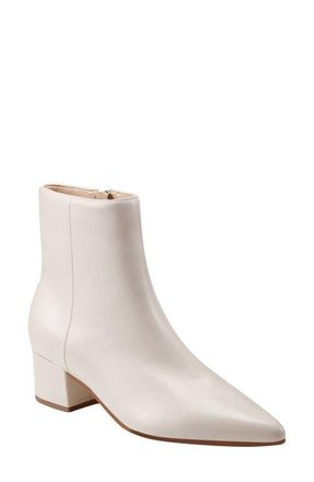 Marc Fisher Leonna Pointed Toe Bootie in Ivory Leather at Nordstrom, Size 7.5