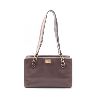 Chanel Brown Leather Handbag Tote Bag (Pre-Owned)