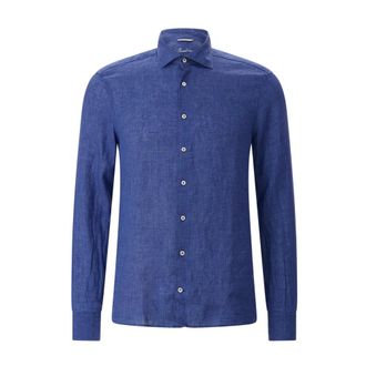 Stenstr&ouml;ms Casual Overhemden - Heren - Casual Overhemden - Blauw - L - Linnen - Overhemden