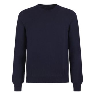 Tagliatore Round-neck Knitwear, male, Blue, Size: 2XL Tagliatore Sweaters Blue