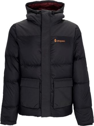 Cotopaxi Zwarte Waterdichte Donsjas met Hoge Kraag - Heren - Gewatteerde jassen - Zwart - XL - Nylon - Jassen
