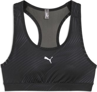 Puma Womens 4keeps Bra (Available in Plus Sizes) Sports, Opaque, Black-Run Q3 AOP Aw24, XXL