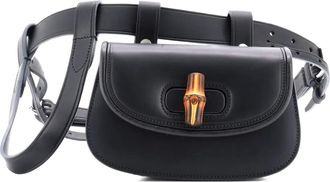 Gucci Bamboo 1947 Leather Mini belt bag - Zwart