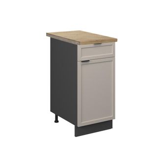 Vicco Mueble Bajo De Cocina Fame-line, Grisbeige, 40 Cm, Et Roble