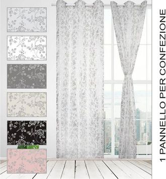 Trade Shop Trade Shop - Tenda Eufrasia Pannello Singolo Con 6 Borchie Porta Finestra Bastone 140x280 Cm