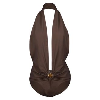 CHRISTOPHER ESBER One-piece, female, Brown, Size: M Mineral Stone One-piece