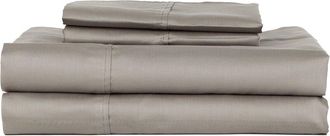 Castle Hill London 410 Thread Count Solid Sateen 4Pc Sheet Set