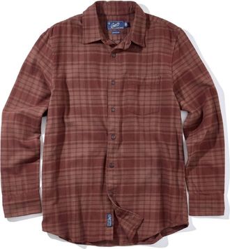 Grayers Mens Jaspe Midweight Flannel Shirt In Root Beer
