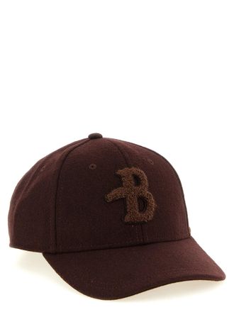 Ballantyne Monogram Boucl&eacute; Patch Baseball Cap - Burgundy