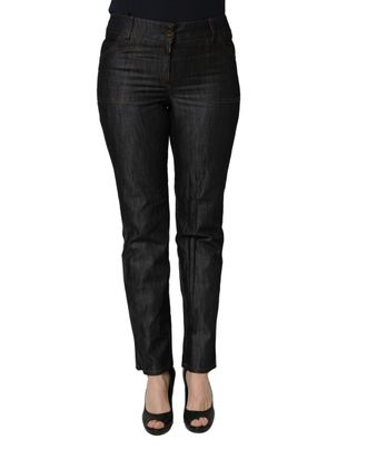 Bencivenga Cotton Mid Waist Skinny blue Trouser Womens Jeans