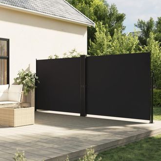Berkfield Home Retractable Side Awning Black 180x1200 cm