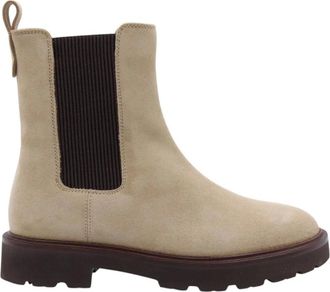 Geox Schoenen, Dames, Beige, 40 EU, Leeuw Enkellaarsjes