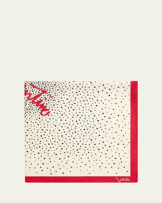 Red Valentino Little Stars Starry Silk Scarf