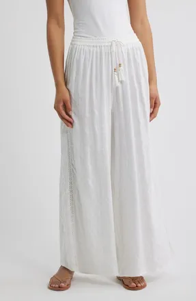Rip Curl Catalina Islands Wide Leg Pants in Optical White at Nordstrom, Size Xx-Small