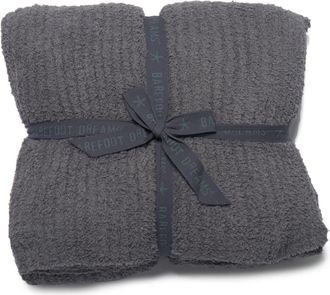 Barefoot Dreams CozyChic Ribbed Bed Blanket in Graphite at Nordstrom, Size Full